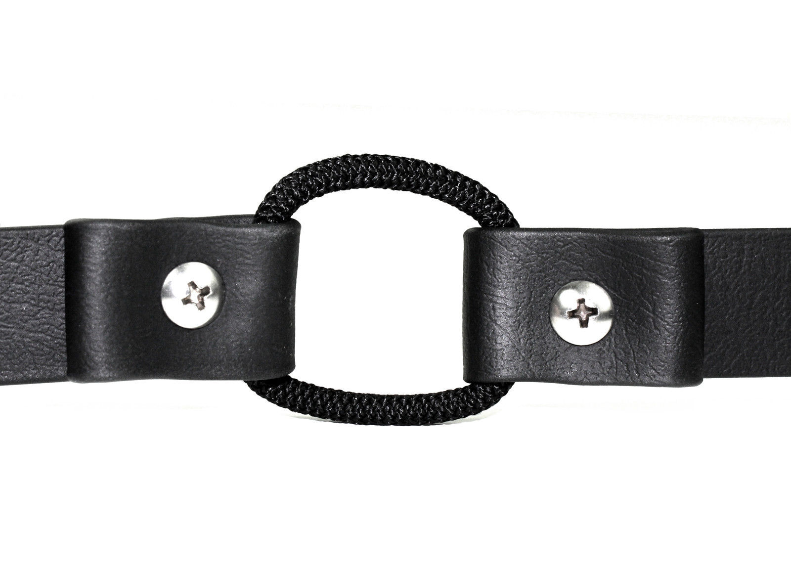 E Collar 3/4" Silver Metal Quick Snap Biothane Bungee Straps, Black 2