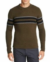 Hugo Boss Green Ribbed Striped 100% Wool Slim Fit Etauro Sweater-Medium - $75.99