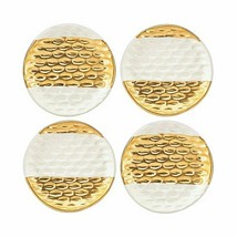 Michael Wainwright Truro Gold Canape Plates Set Of 4 Appetizer Tidbit Lenox NEW - $59.40