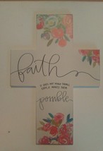 Décor Wall Plaque ~ “Faith it does not make things Easy it makes them Po... - $9.50