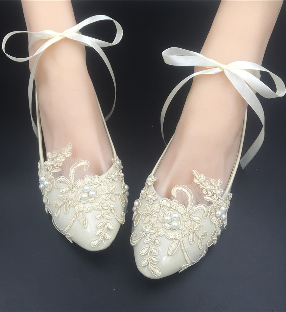 champagne flat shoes,ivory bridal shoes,champagne ankle strap lace wedding shoes