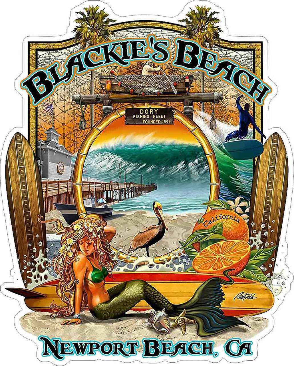 Primary image for Blackie's Beach Newport Beach Metal Sign