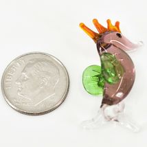 Handmade Purple Seahorse Tiny Miniature Micro Mini Lampworking Glass Figurine image 5