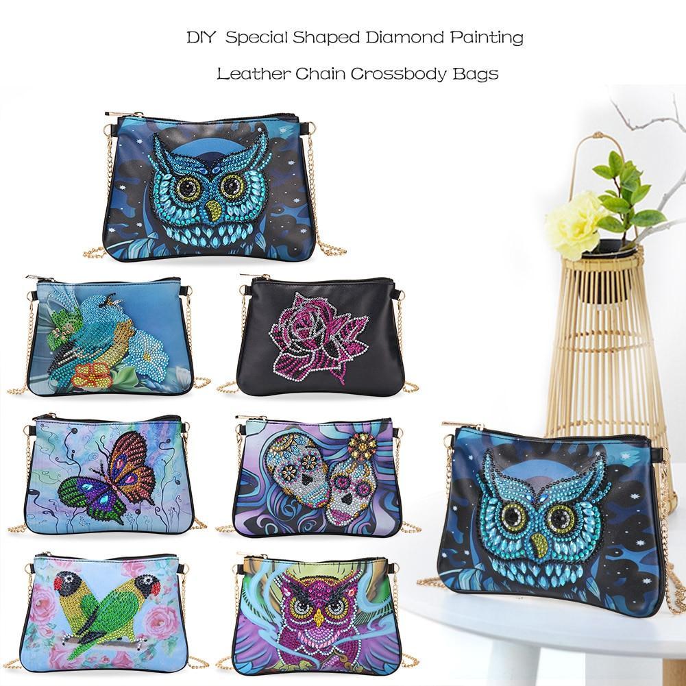 DIY Speciald Diamond Painting Bag Leather Bag Women Messenger Bags
