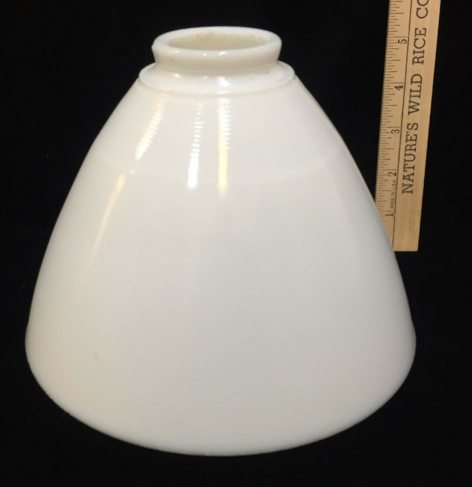 Vintage Student Lamp White Milk Glass Shade Base Is 9-3/4" Fitter Is 4 1/4 Inch. 