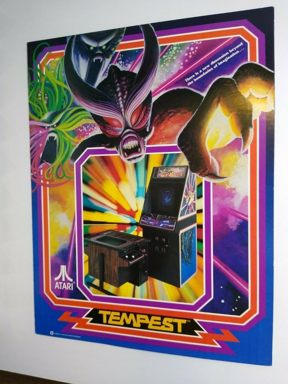 Tempest Arcade FLYER Atari Original 1981 Video Game Paper Artwork Retro ...