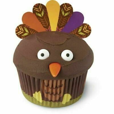 Turkey Thanksgiving Cupcake Combo Pack Makes 12 Liners Picks Eyes Beak Wilton