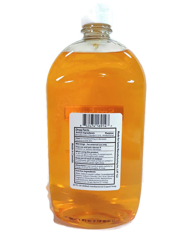 Spa Soap Antibacterial Liquid Soap Refill 2 Bottles at 32 Fl. Oz. Each