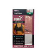 Puma Performance Women&#39;s Seamless Sports Bra 2 Pack Convertible Activewe... - $23.99
