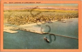 Navy Landing At Long Beach, California Postcard United States Fleet Ship... - $18.49