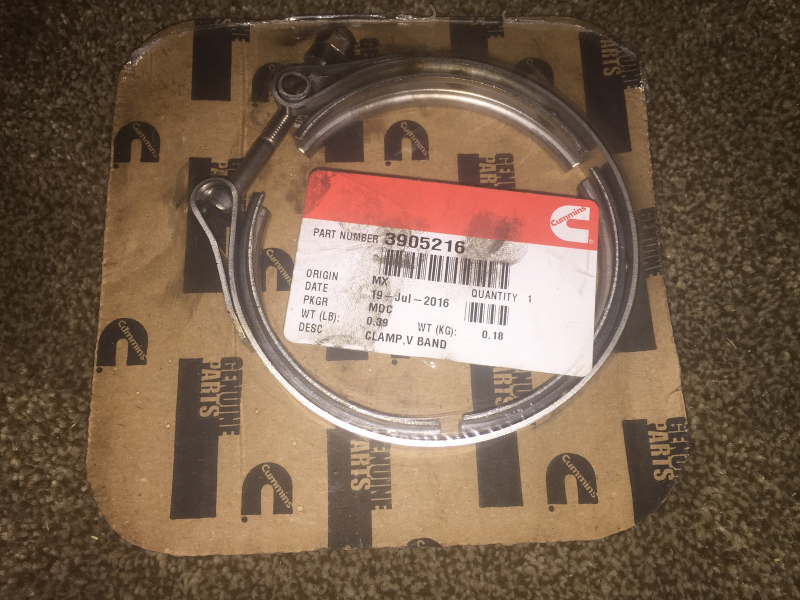 CUMMINS TURBO EXHAUST VBAND CLAMP / PART 3905216 Commercial Truck