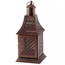 Accent Plus Bronzed Arched Roof Candle Lantern - 14 inches - $52.40