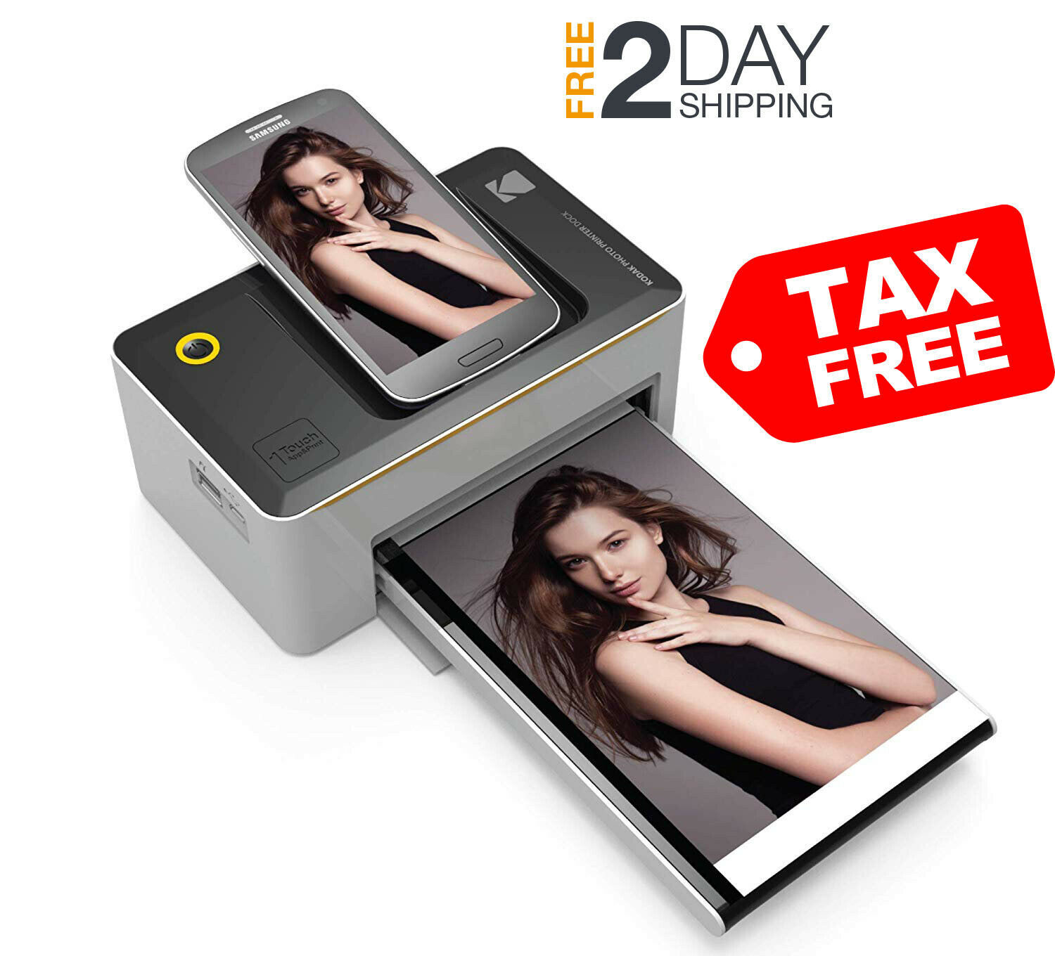 Kodak Dock & Wi-Fi Portable 4x6” Instant Photo Printer, for Iphone and