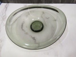 Holmegaard Per Lütken MCM Smoke Glass Bowl Asymmetrical Foot Kosta Boda Selandia - $45.54