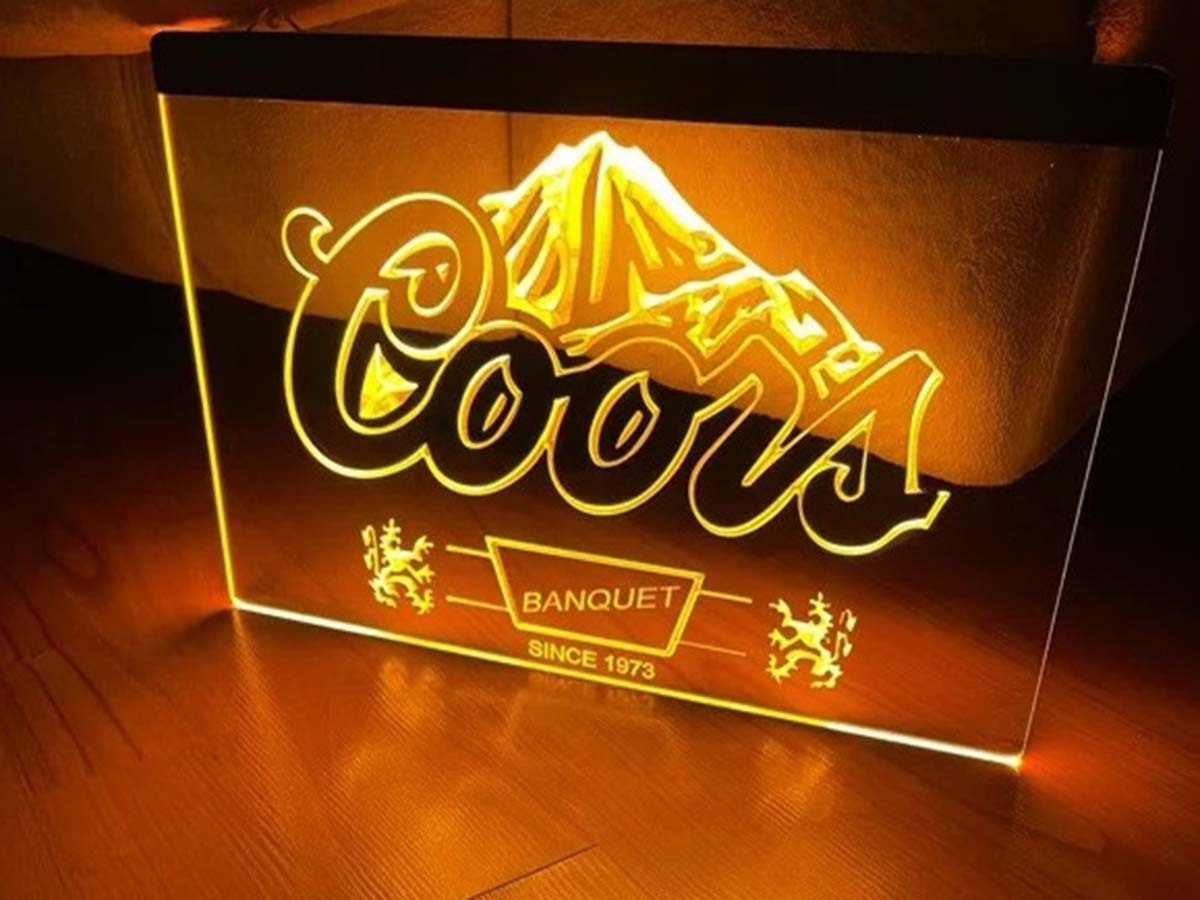 Coors Led Neon Sign Home Decor, Bar Pub, Club, Craft Art Glowing ...