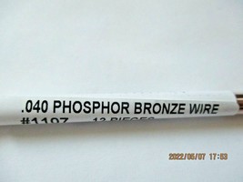 Tichy #1107 Phosphor Bronze Wire .040 Tube of 12 Pieces image 2