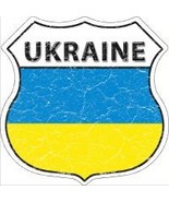 Ukraine Highway Shield Novelty Metal Magnet HSM-440 - £10.64 GBP