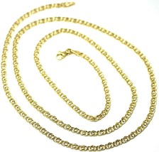 18K YELLOW GOLD CHAIN TYGER EYE LINKS THICKNESS 3mm, 0.12" LENGTH 45cm, 17.7" image 1