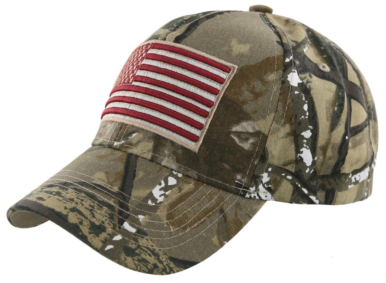 NEW! BIG USA FLAG BALL CAP HAT CAMO - Men's Hats