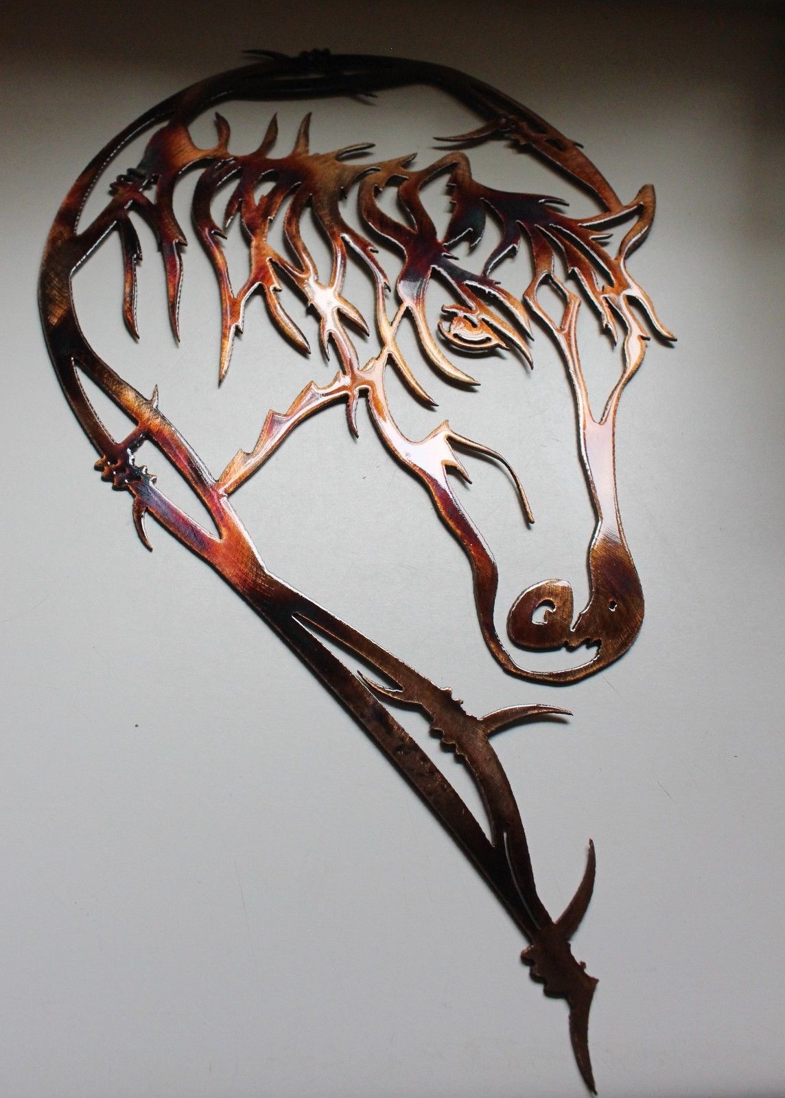 Barbed Wire Horse Head Metal Wall Art Decor 21