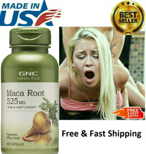 GNC Herbal plus Maca Root 525Mg 100 Capsules Supports Vitality for Men and Women