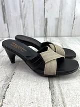 Donald J Pliner Toya Slides Sandals Heels Womens Size 8 M Open Toe Strap... - $38.79