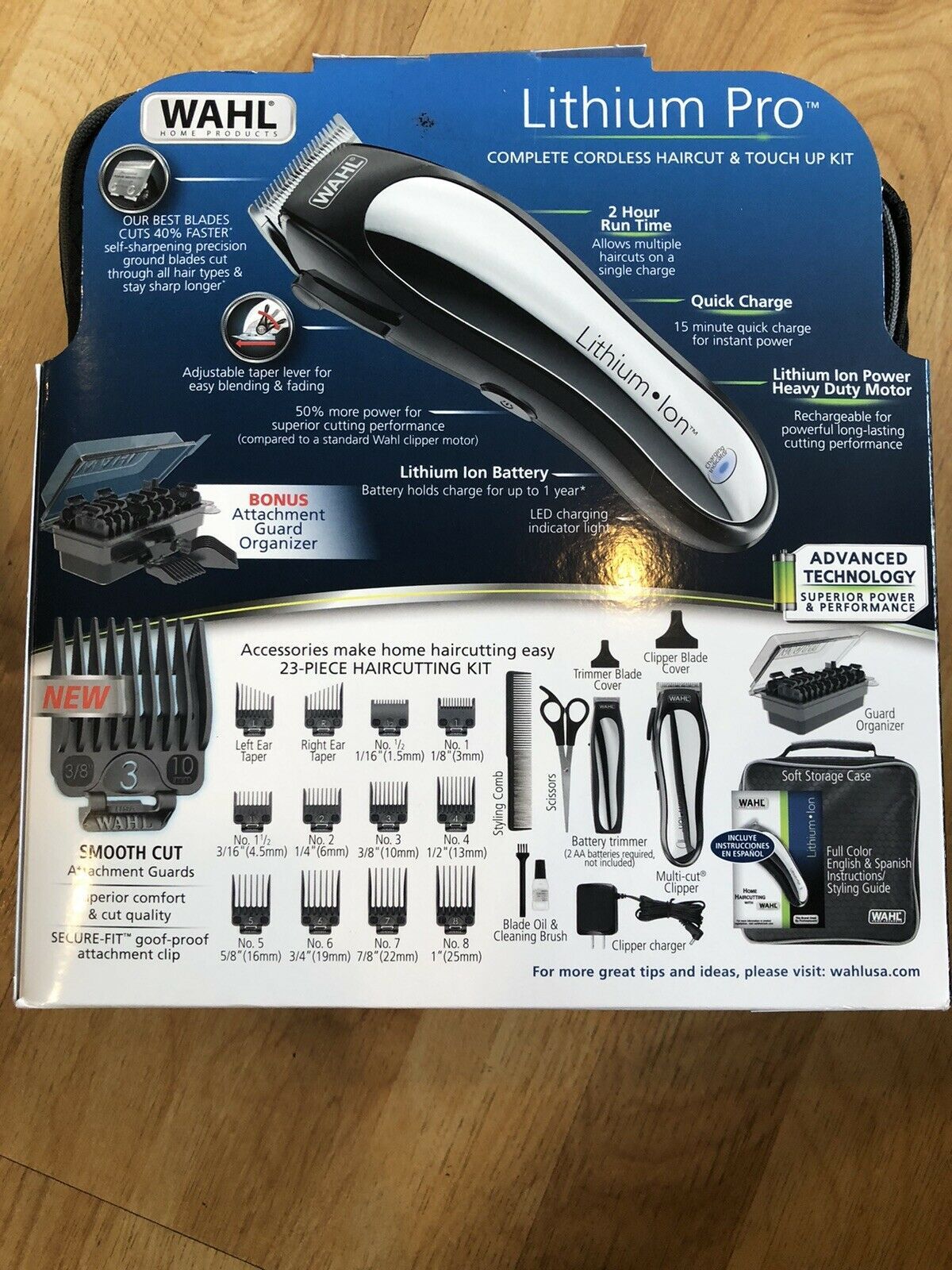 Wahl Lithium Pro Cordless Haircut & Touch Up Kit With Case 796003301