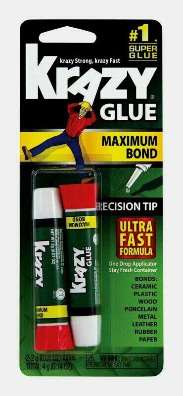 Krazy Glue PRECISION TIP 2 pk ULTRA FAST Formula Maximum High Strength KG417 NEW