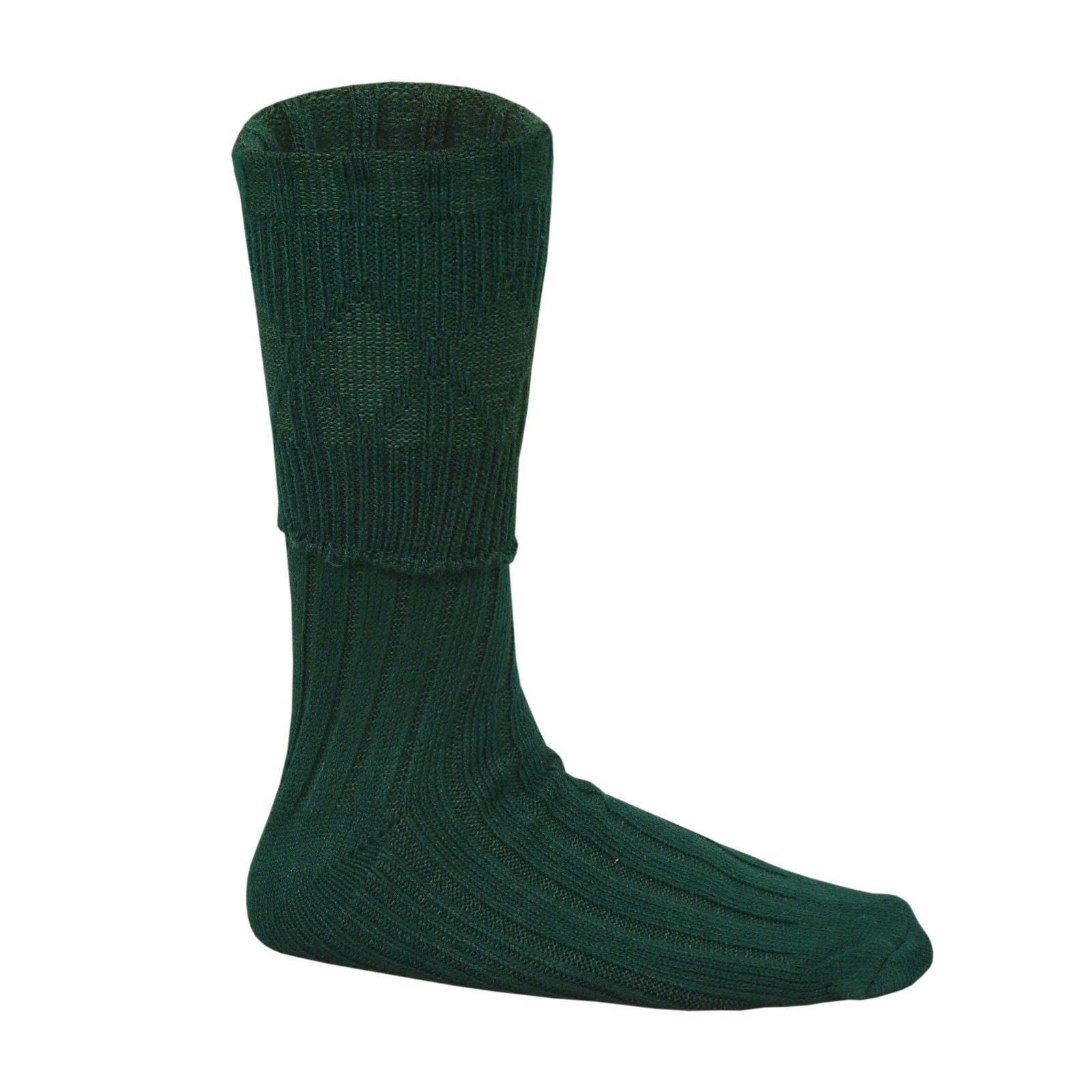 SCOTTISH GREEN WOOL BLEND KILT HOSE SOCKS FOR ADULTS S,M,L,XL,XXL,XXXL