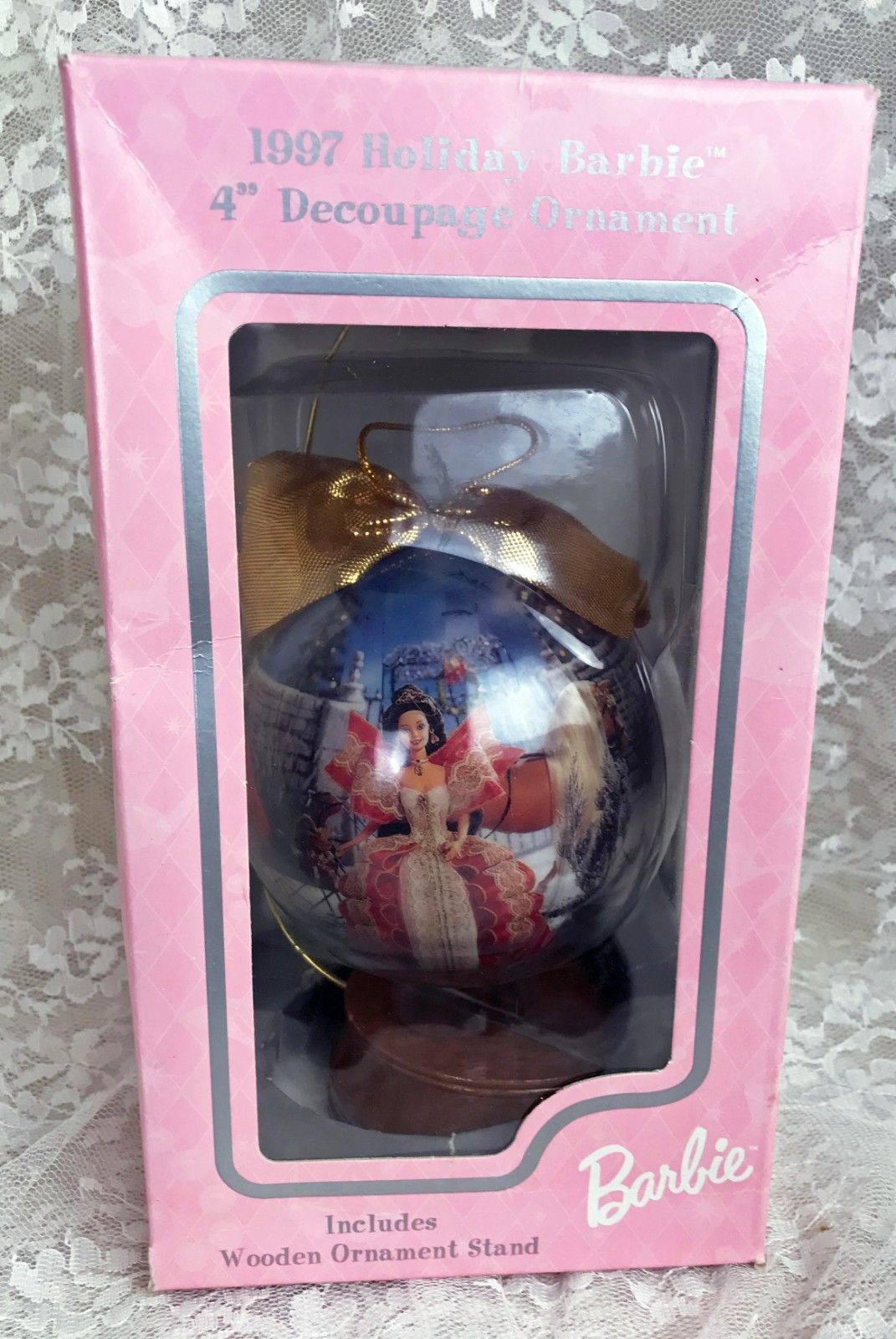 1997 holiday barbie 4 decoupage ornament