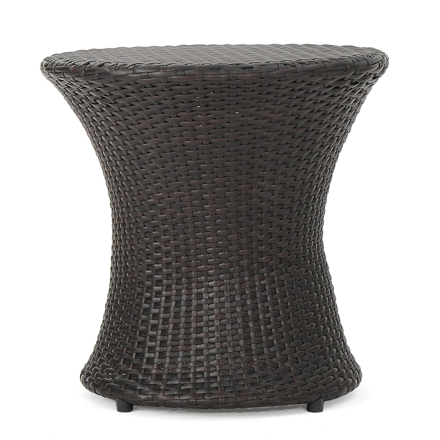 Christopher Knight Home Adriana Outdoor Wicker Accent Table, Multibrow