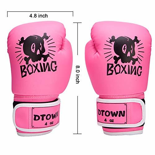Boxing Gloves Kids 4 Oz Pink Boxing Gloves for Boys Girls Toddler PU