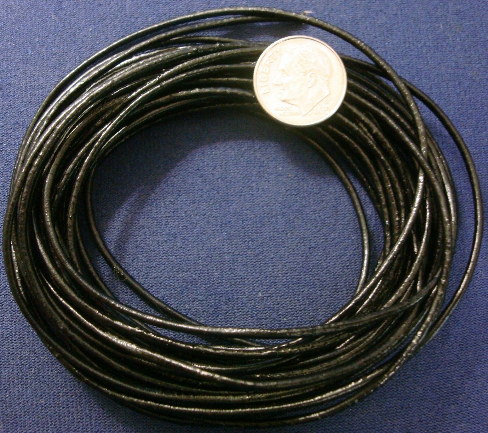 15 feet 1.5mm Black leather lace, beading thong necklace & bracelet cord  m031