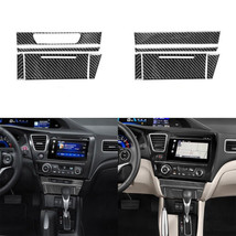 5Pcs Seat Heated Switch Button Cover Carbon Fiber Trim For Honda Civic 9... - $25.39+
