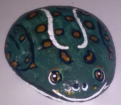 Frog & Lily Pad Painted on Rocks image 3