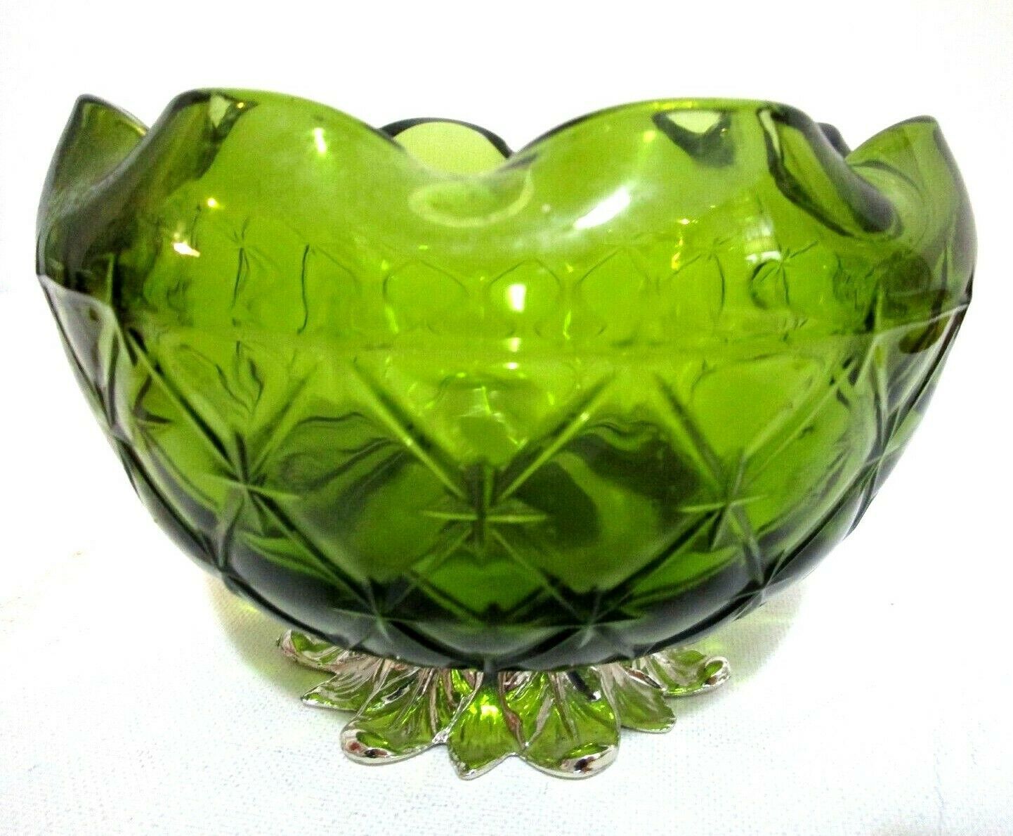 Vintage Indiana Green Glass Bowl Duette and 50 similar items