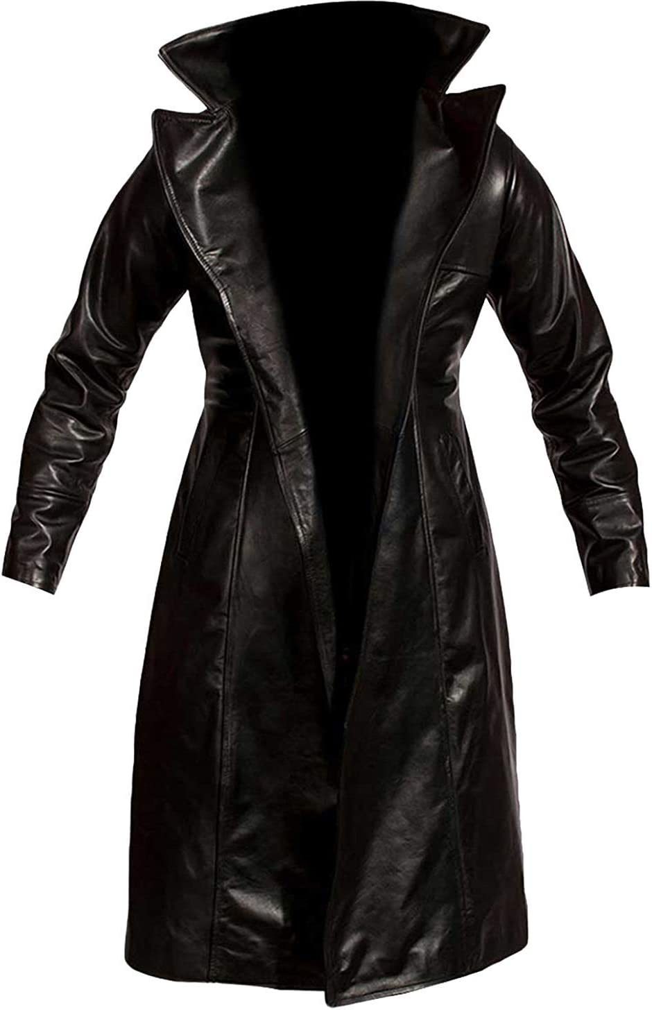 Primary image for Mens The Crow Brandon Lee Eric Draven Costume Black Leather Trench Coat