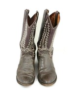 Men&#39;s Brown Cowboy Work Boots Leather Size 9 - $39.60