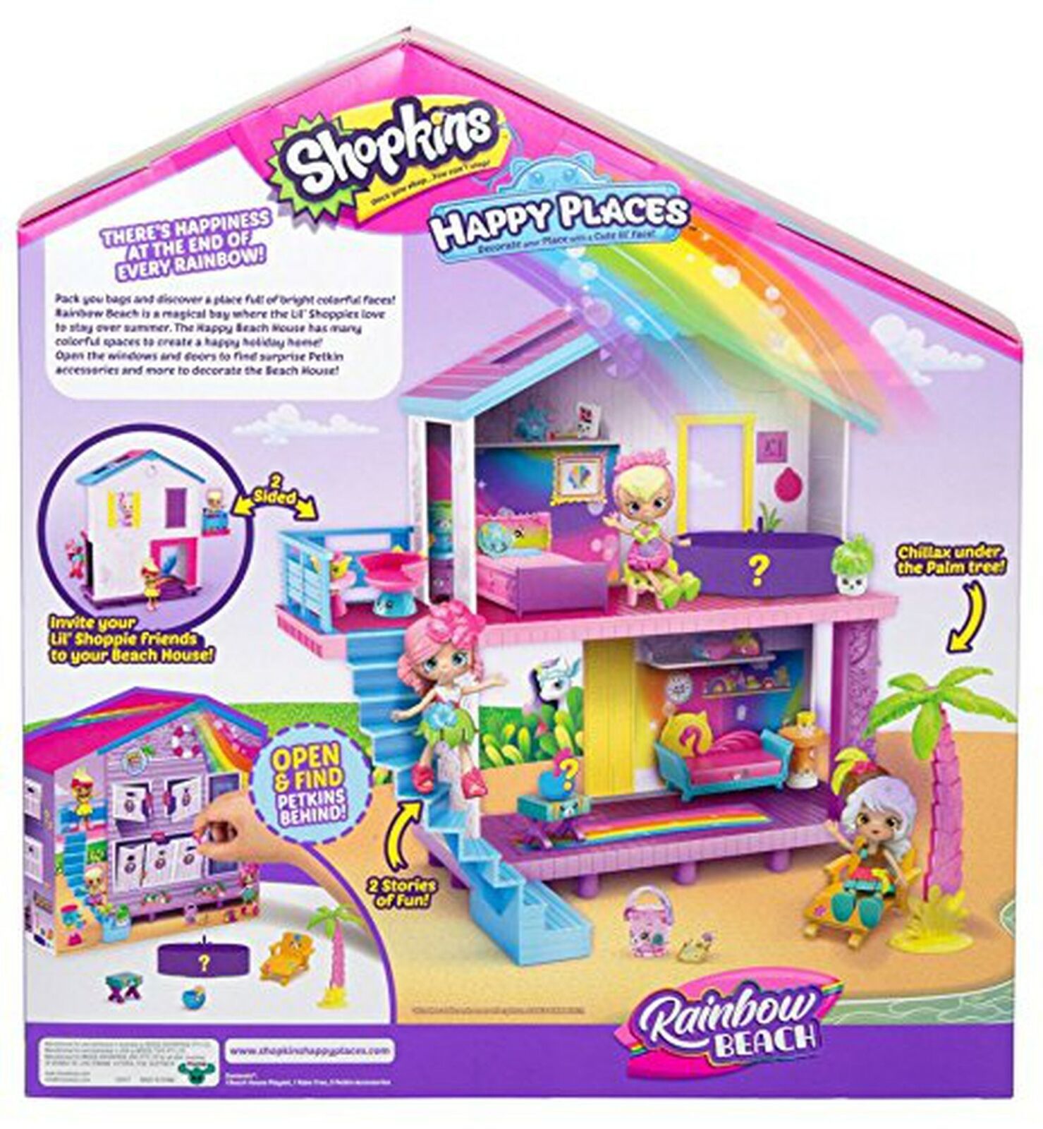 Shopkins Happy Places Rainbow Beach House Playset ...
