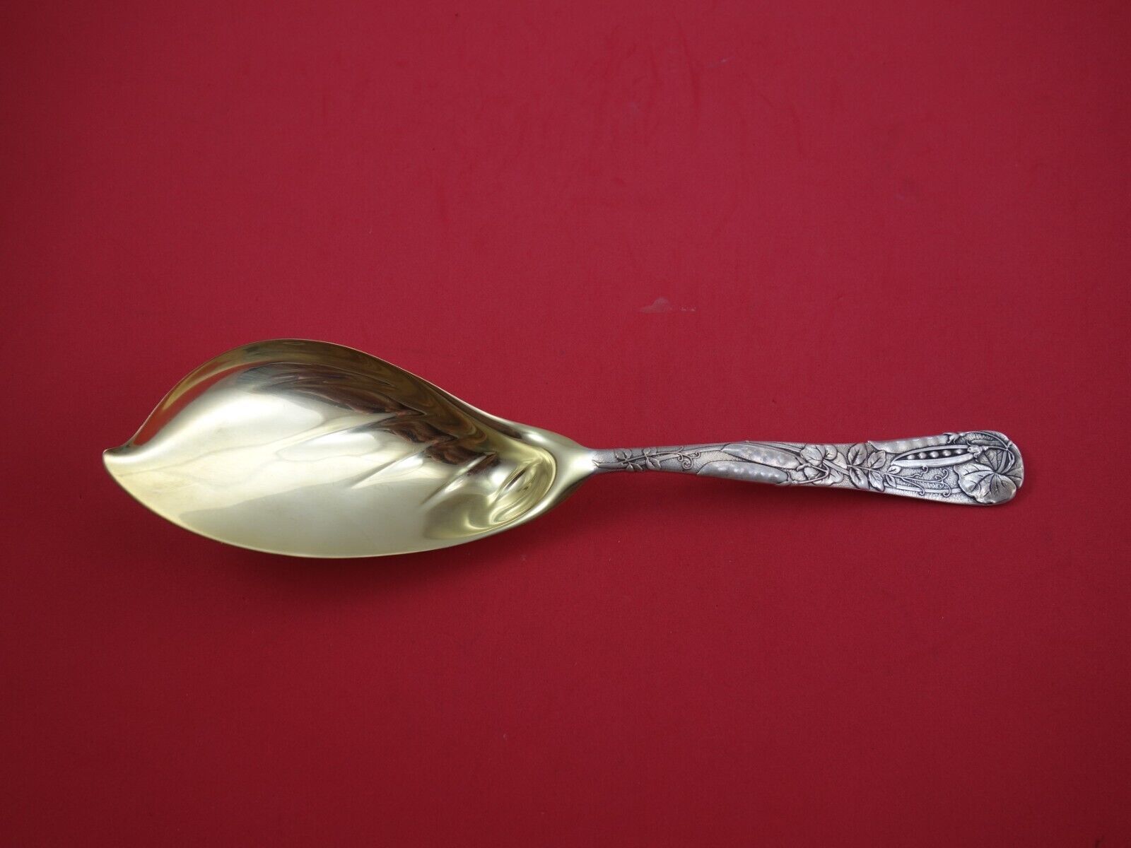 Primary image for Vine by Tiffany Sterling Silver Ice Cream Server GW Peapod Motif IN TIFFANY BOOK