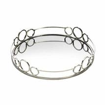 Accent Plus Silver Circles Mirrored Tray 12x12x2.5 - $41.79