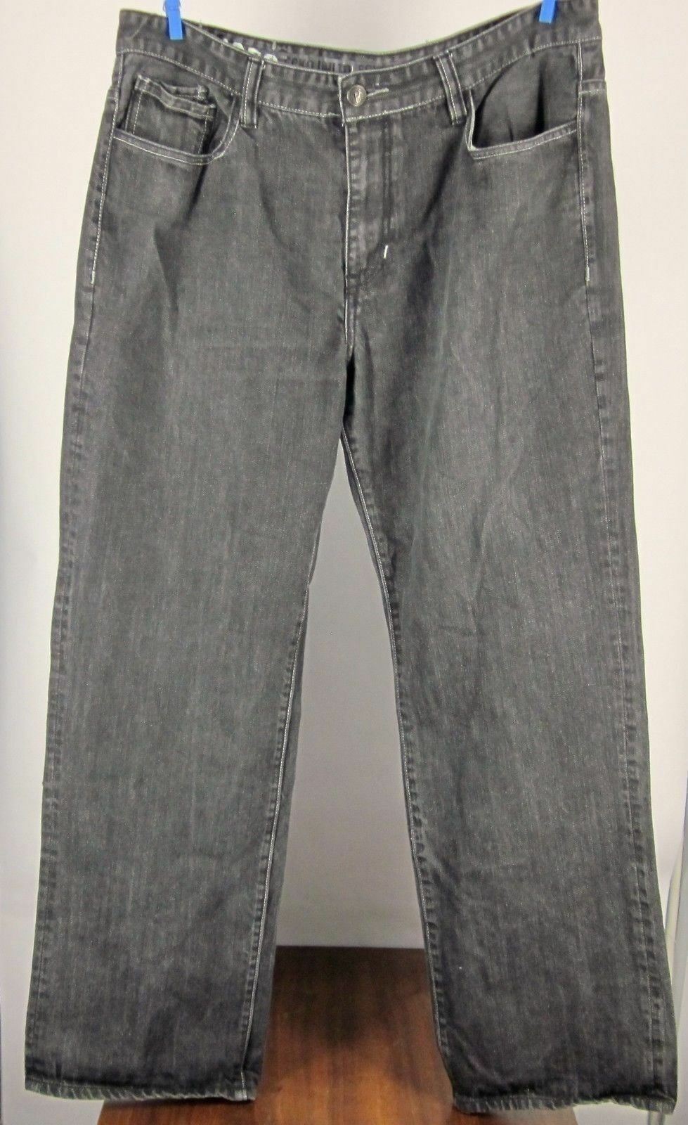 ECKO UNLTD Men's Black Jeans 1972 100% Cotton 40x32 Reg.#.93536 Raw ...