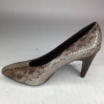Leather Makowsky Women's Stacked 5 B Size Shoes 6 Us Snake Gray Misty Heel M xwfBfTH