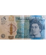 Bank of England Queen Elizabeth II /Winston Churchill 5 Pounds Polymer B... - $14.95