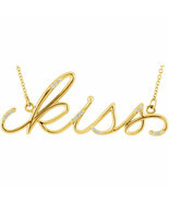 Diamond Kiss 16.35&quot; Necklace In 14K Yellow Gold - £403.61 GBP