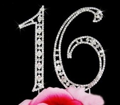 Lulu Sparkles LLC Crystal Rhinestone Bling Sweet 16 Monogram Cake topper Birthda - $23.77