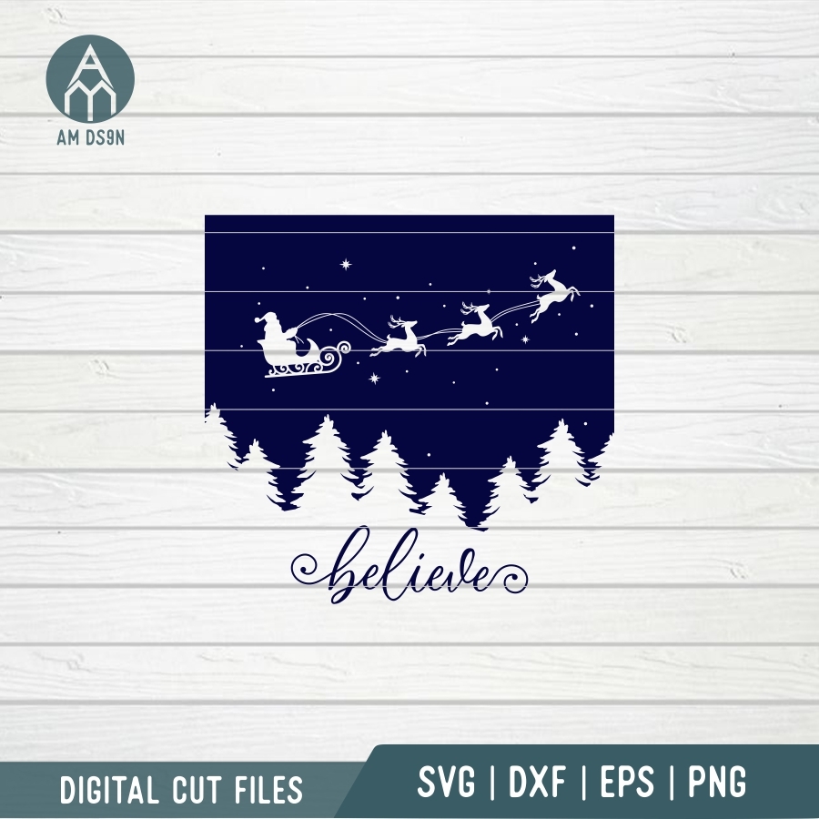 Printable Believe Christmas Banners