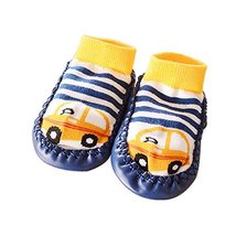 1 Pair Cartoon Winter Warm Baby Toddler Non-Slip Socks Thick Floor Socks, Dark B