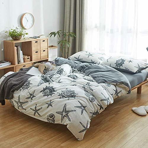 DOUH Jersey Knit Cotton Duvet Cover Queen Full Size Duvet Cover Set, 3 Piece1 Du - Duvet Covers