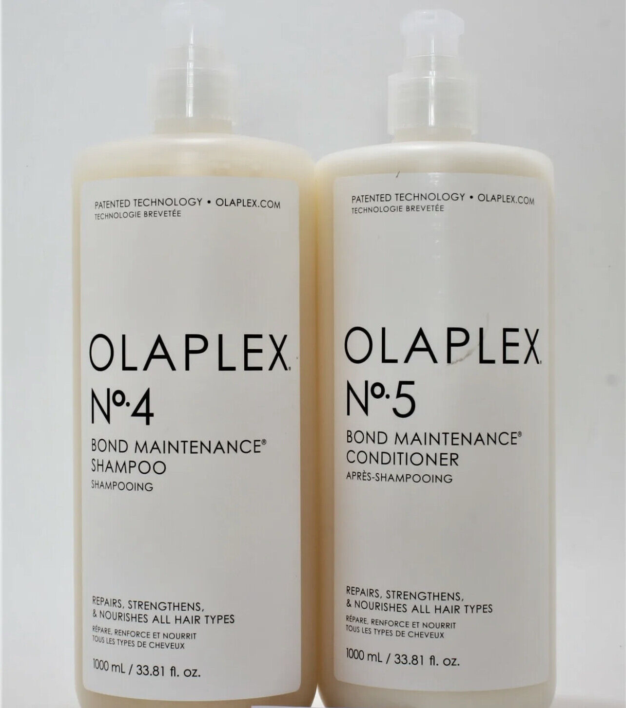 Olaplex No 4 Shampoo & No 5 Conditioner 33.8 oz/ liter with pump ~New Size